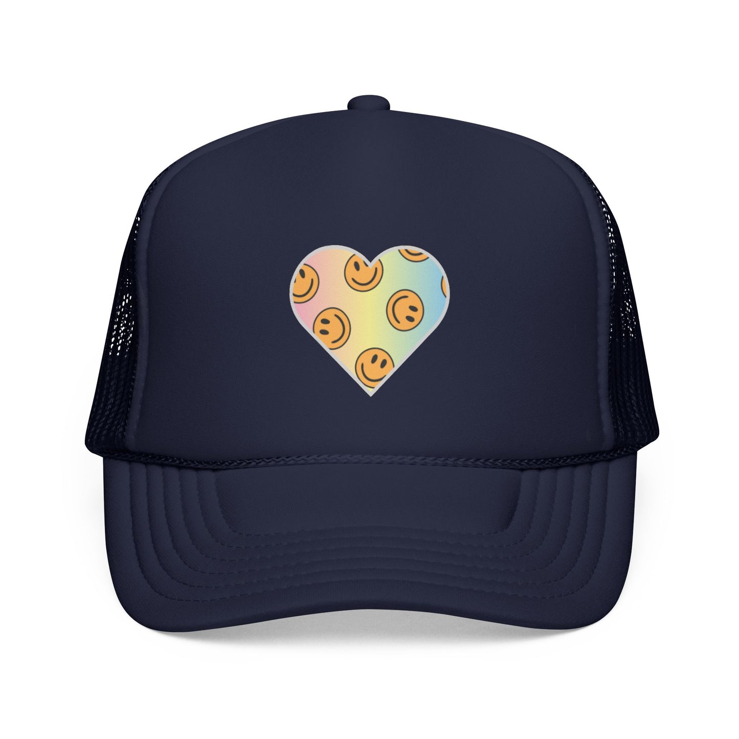 Light Smiley Heart Trucker Cap