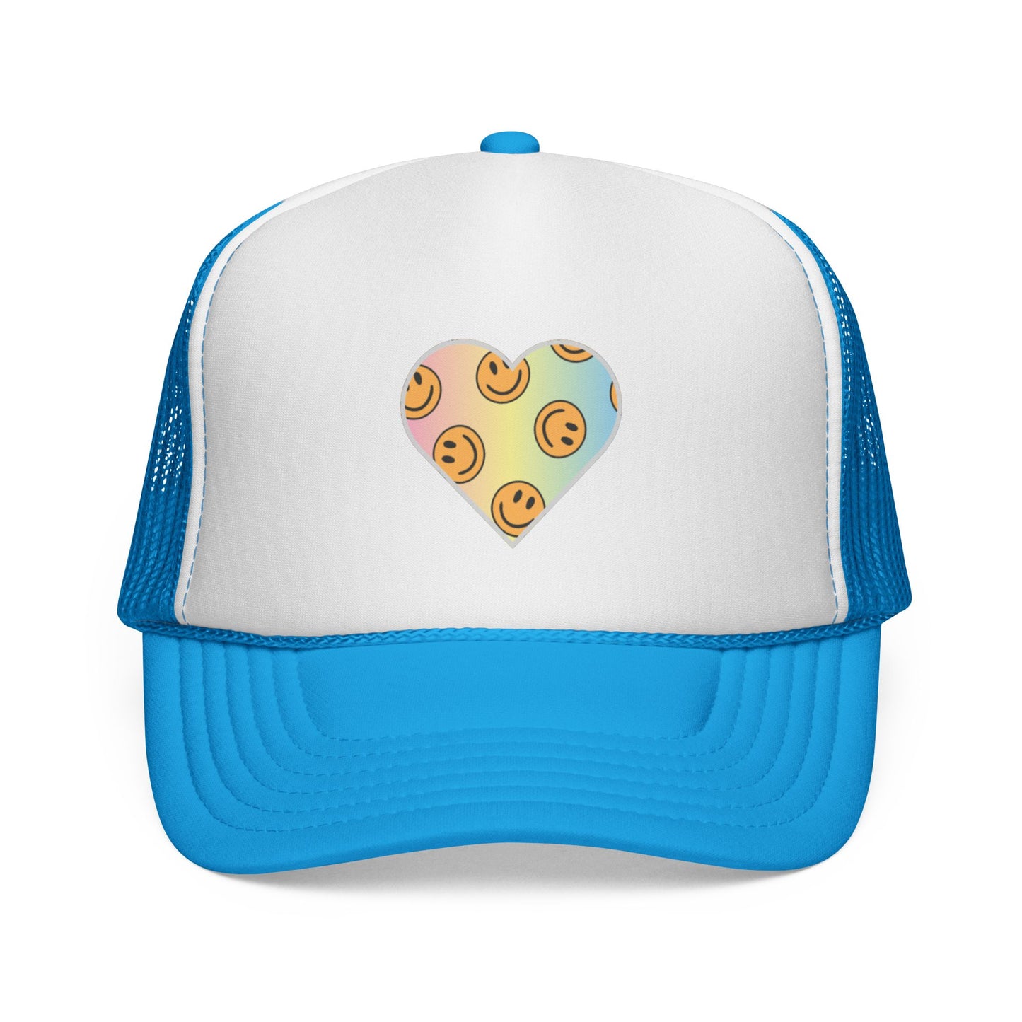 Light Smiley Heart Trucker Cap